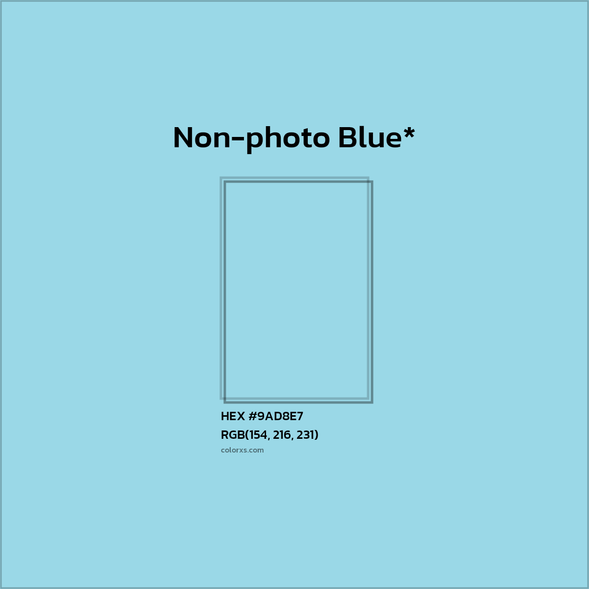 HEX #9AD8E7 Color Name, Color Code, Palettes, Similar Paints, Images