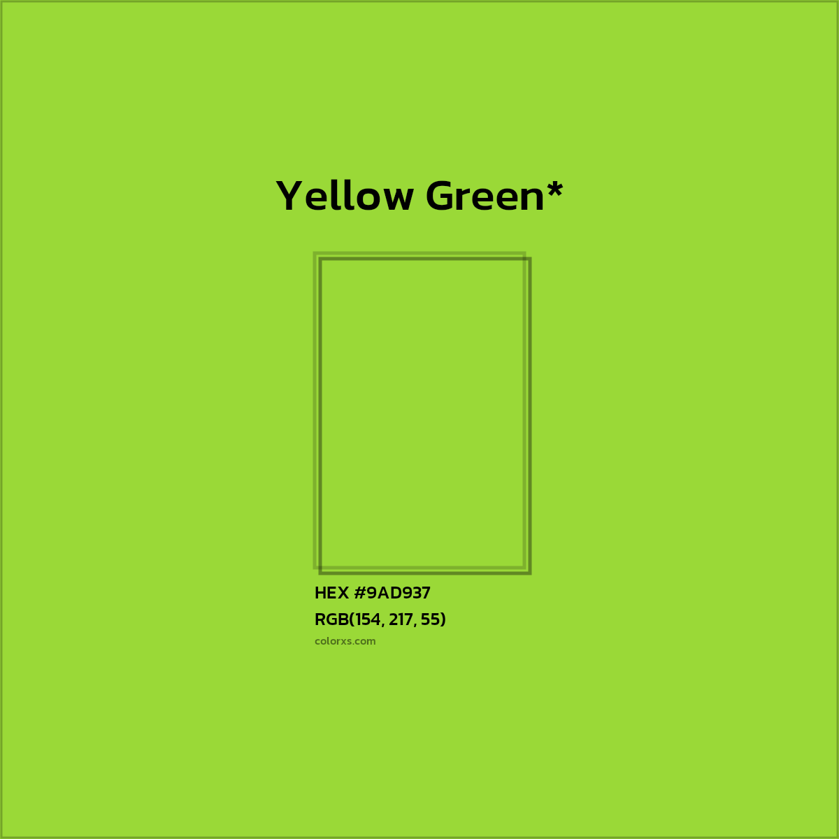 HEX #9AD937 Color Name, Color Code, Palettes, Similar Paints, Images