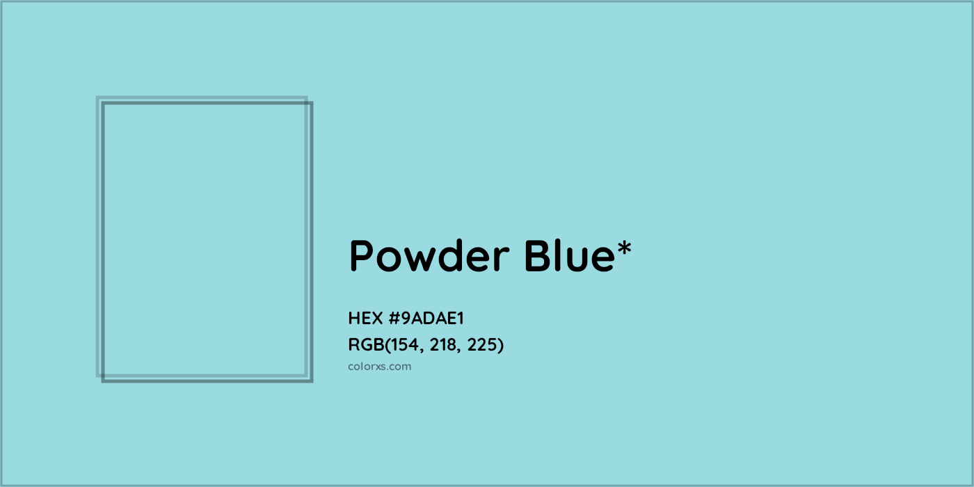 HEX #9ADAE1 Color Name, Color Code, Palettes, Similar Paints, Images