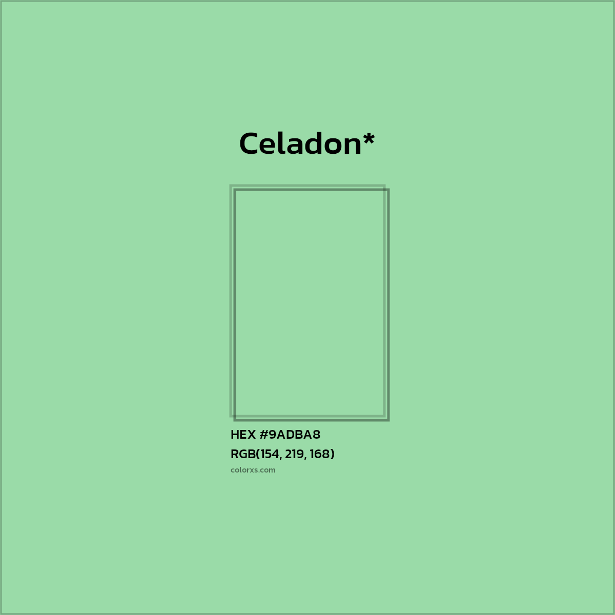 HEX #9ADBA8 Color Name, Color Code, Palettes, Similar Paints, Images