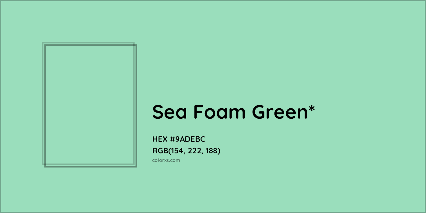 HEX #9ADEBC Color Name, Color Code, Palettes, Similar Paints, Images