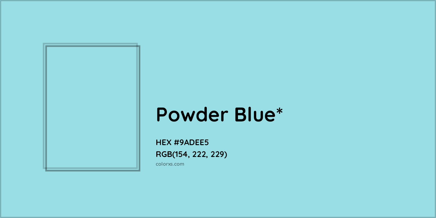 HEX #9ADEE5 Color Name, Color Code, Palettes, Similar Paints, Images