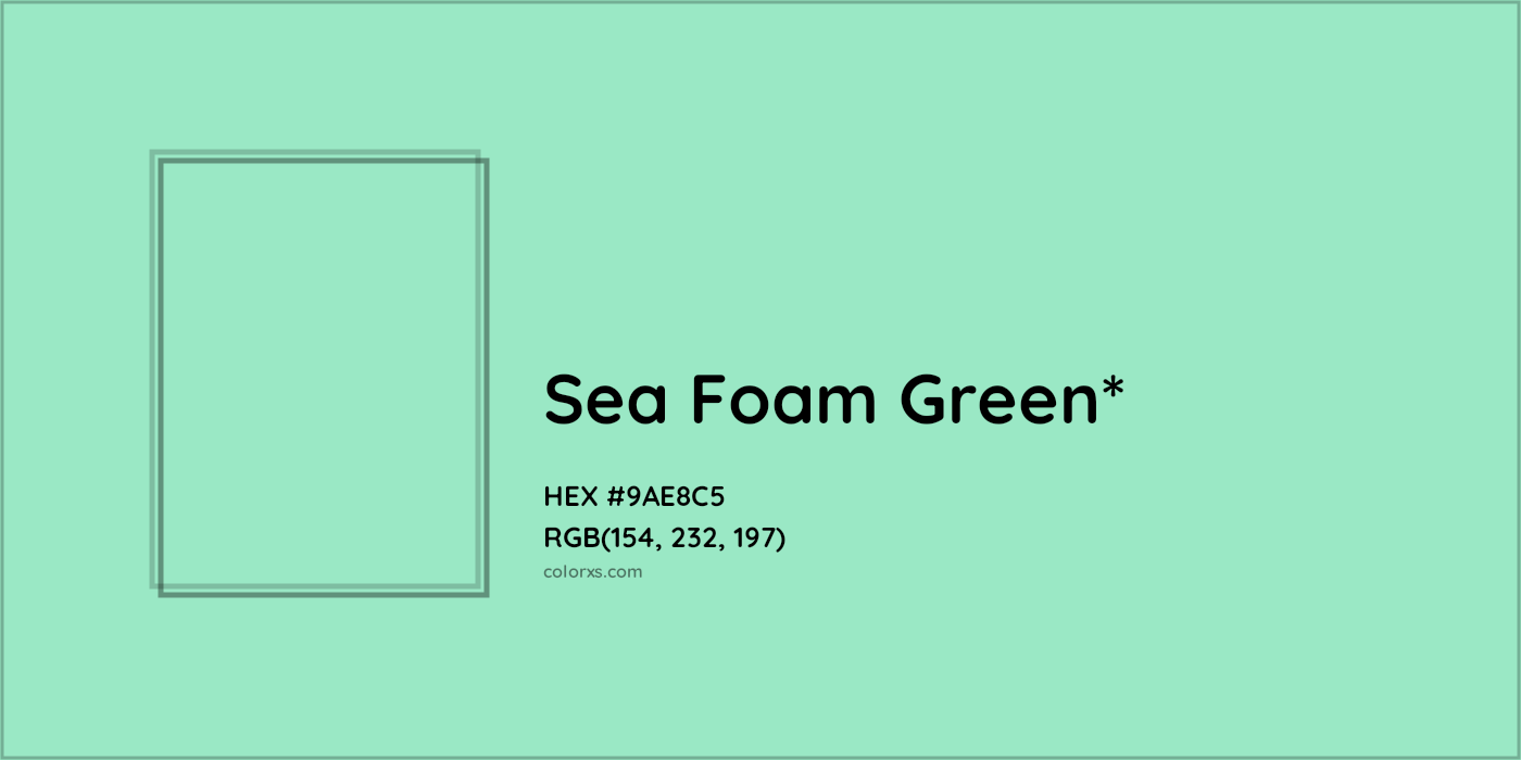 HEX #9AE8C5 Color Name, Color Code, Palettes, Similar Paints, Images