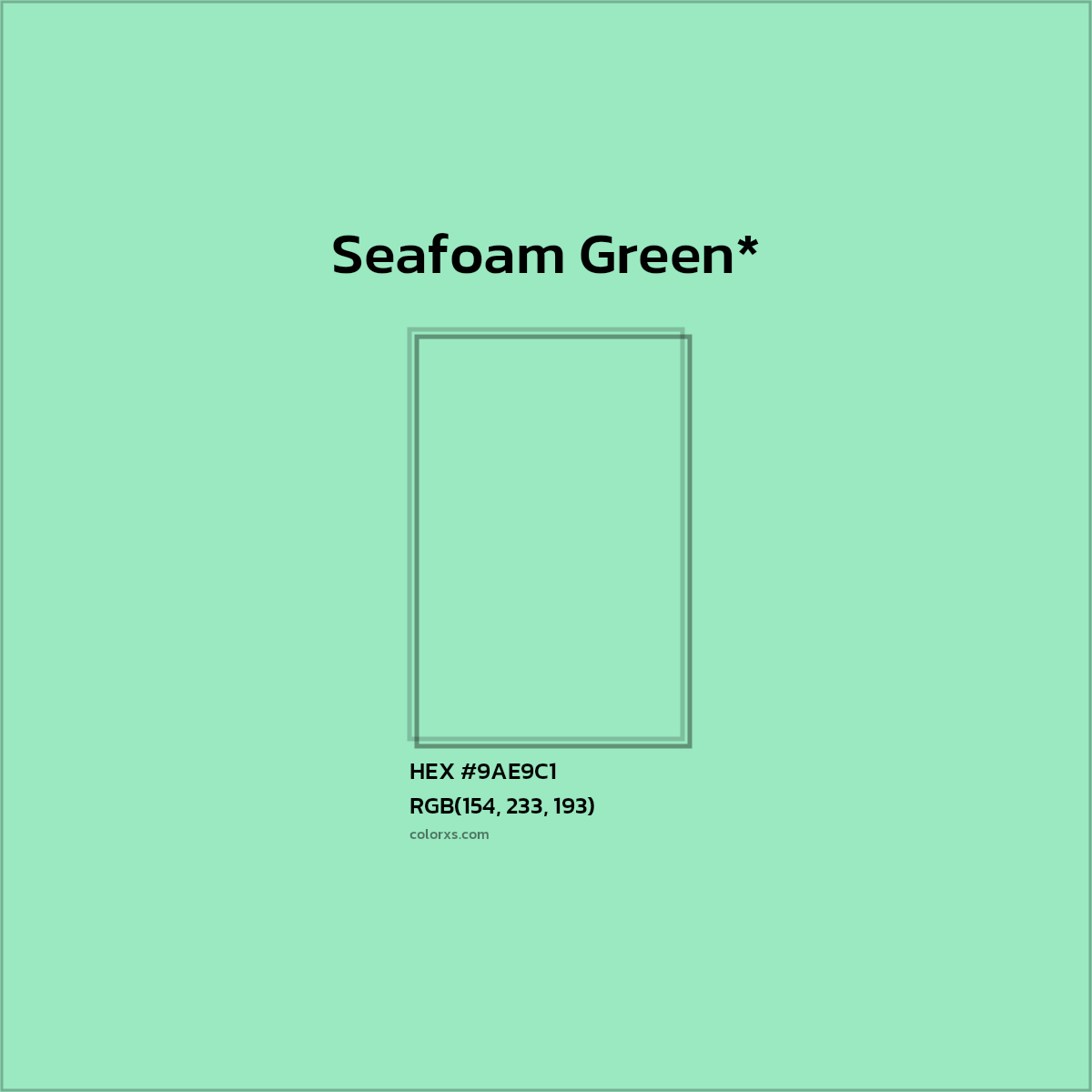 HEX #9AE9C1 Color Name, Color Code, Palettes, Similar Paints, Images
