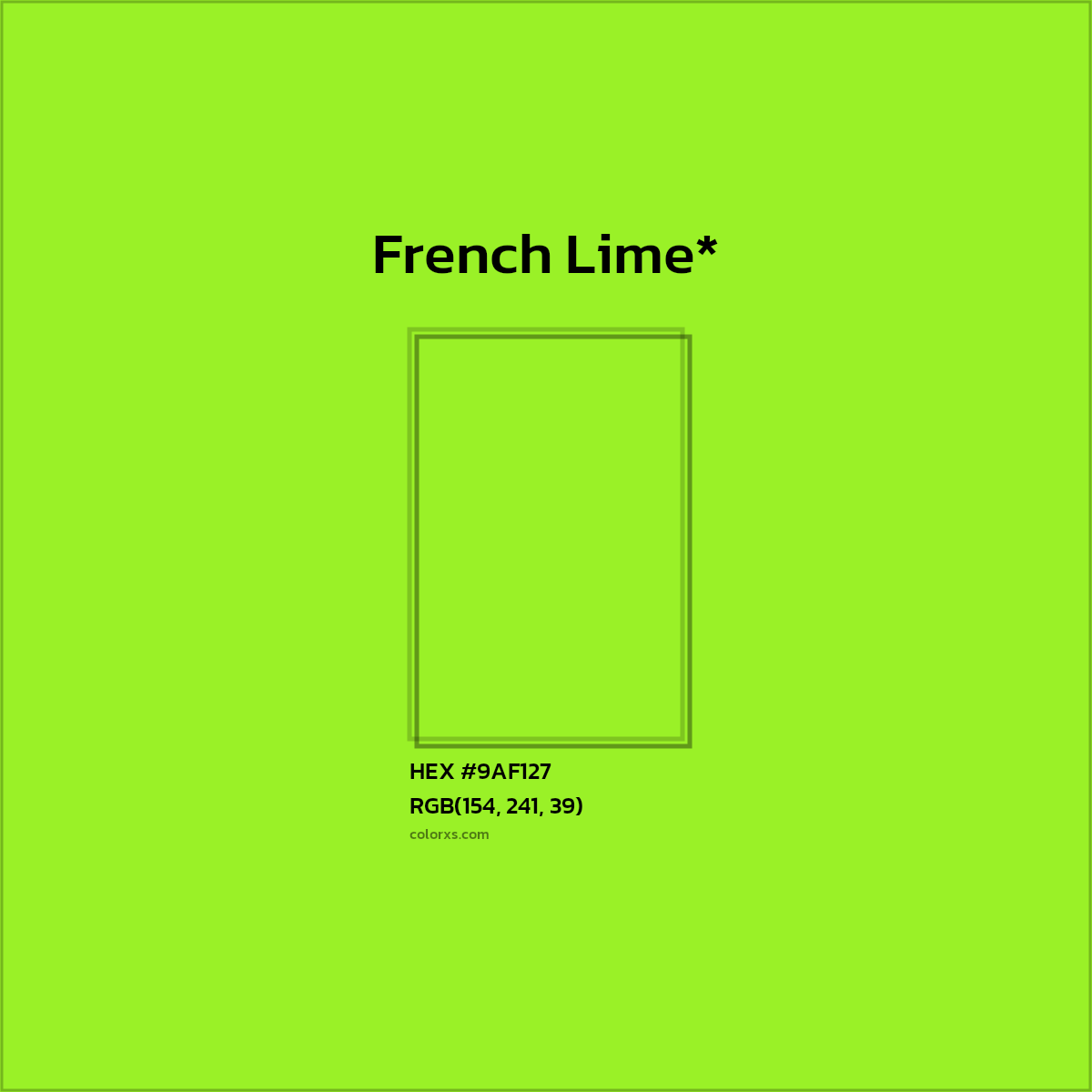 HEX #9AF127 Color Name, Color Code, Palettes, Similar Paints, Images