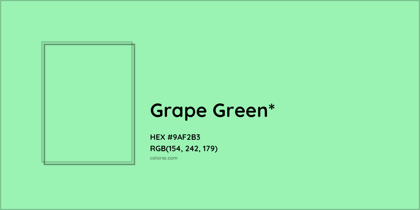 HEX #9AF2B3 Color Name, Color Code, Palettes, Similar Paints, Images