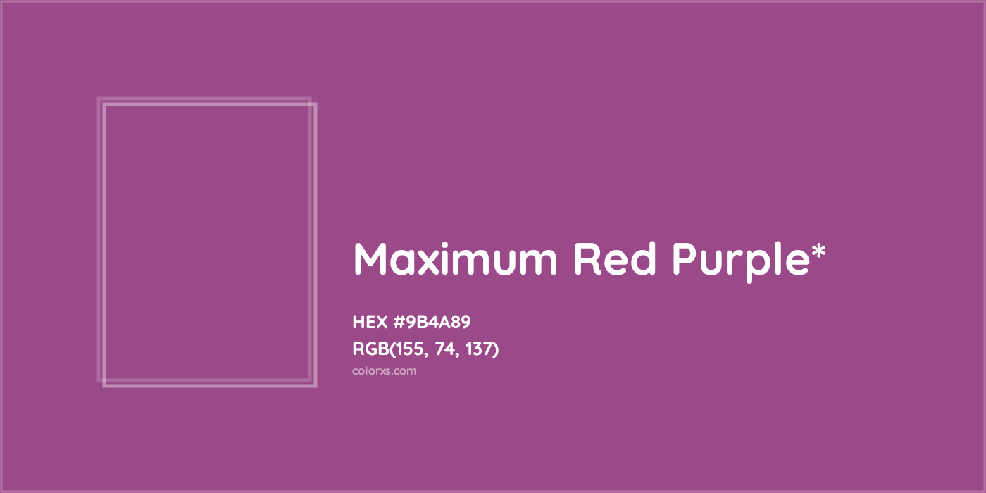 HEX #9B4A89 Color Name, Color Code, Palettes, Similar Paints, Images