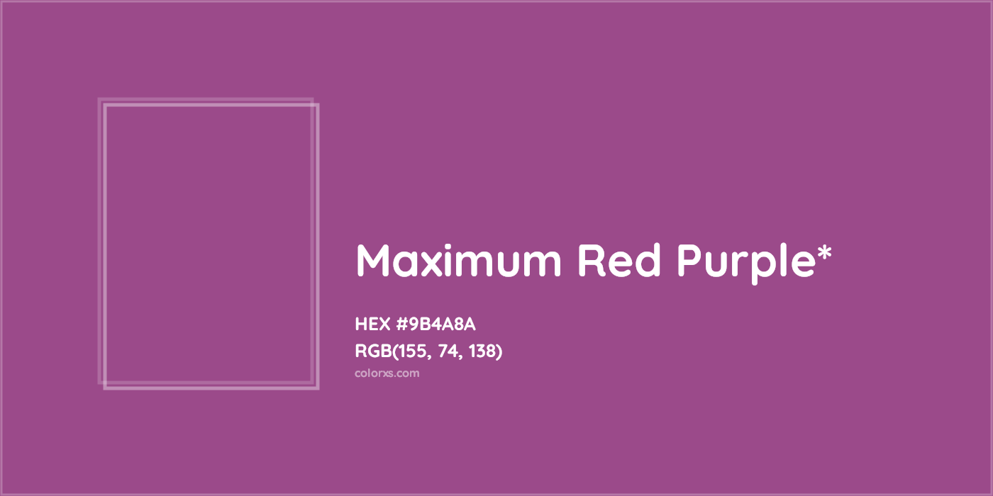 HEX #9B4A8A Color Name, Color Code, Palettes, Similar Paints, Images