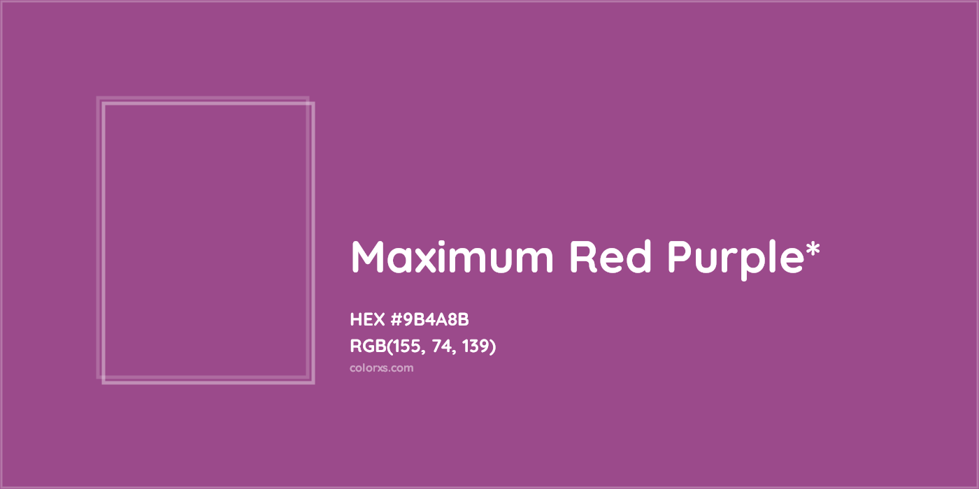 HEX #9B4A8B Color Name, Color Code, Palettes, Similar Paints, Images