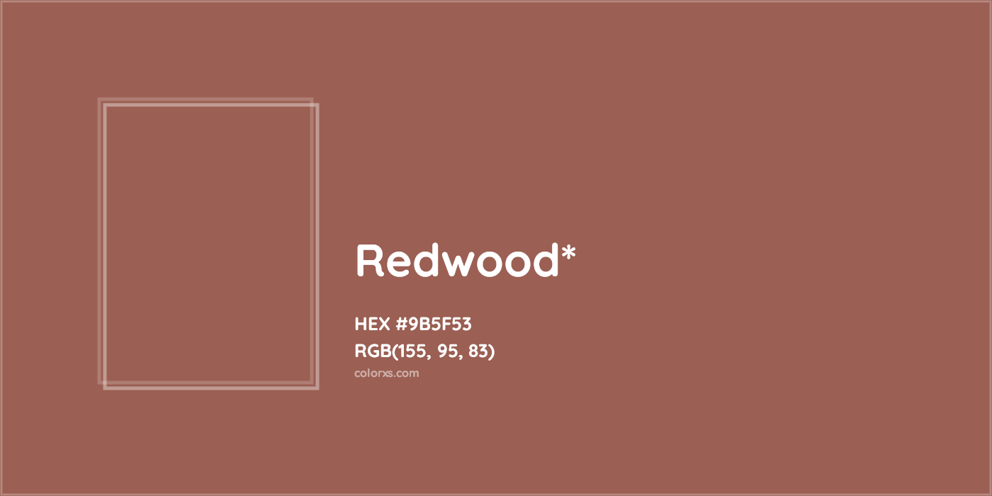 HEX #9B5F53 Color Name, Color Code, Palettes, Similar Paints, Images