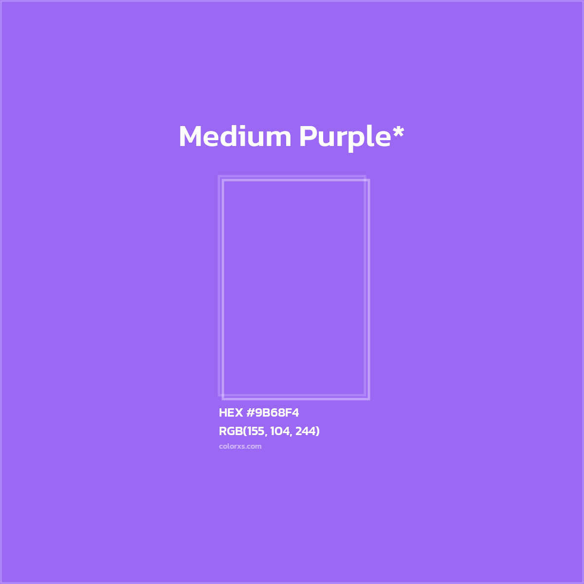 HEX #9B68F4 Color Name, Color Code, Palettes, Similar Paints, Images