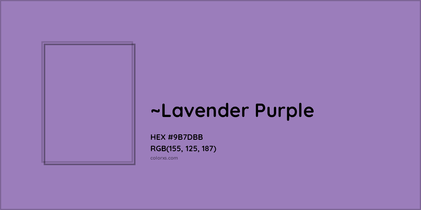 HEX #9B7DBB Color Name, Color Code, Palettes, Similar Paints, Images