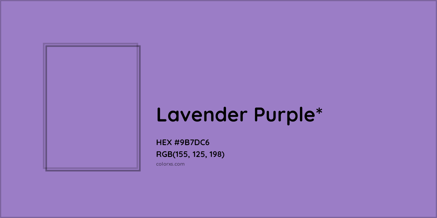 HEX #9B7DC6 Color Name, Color Code, Palettes, Similar Paints, Images