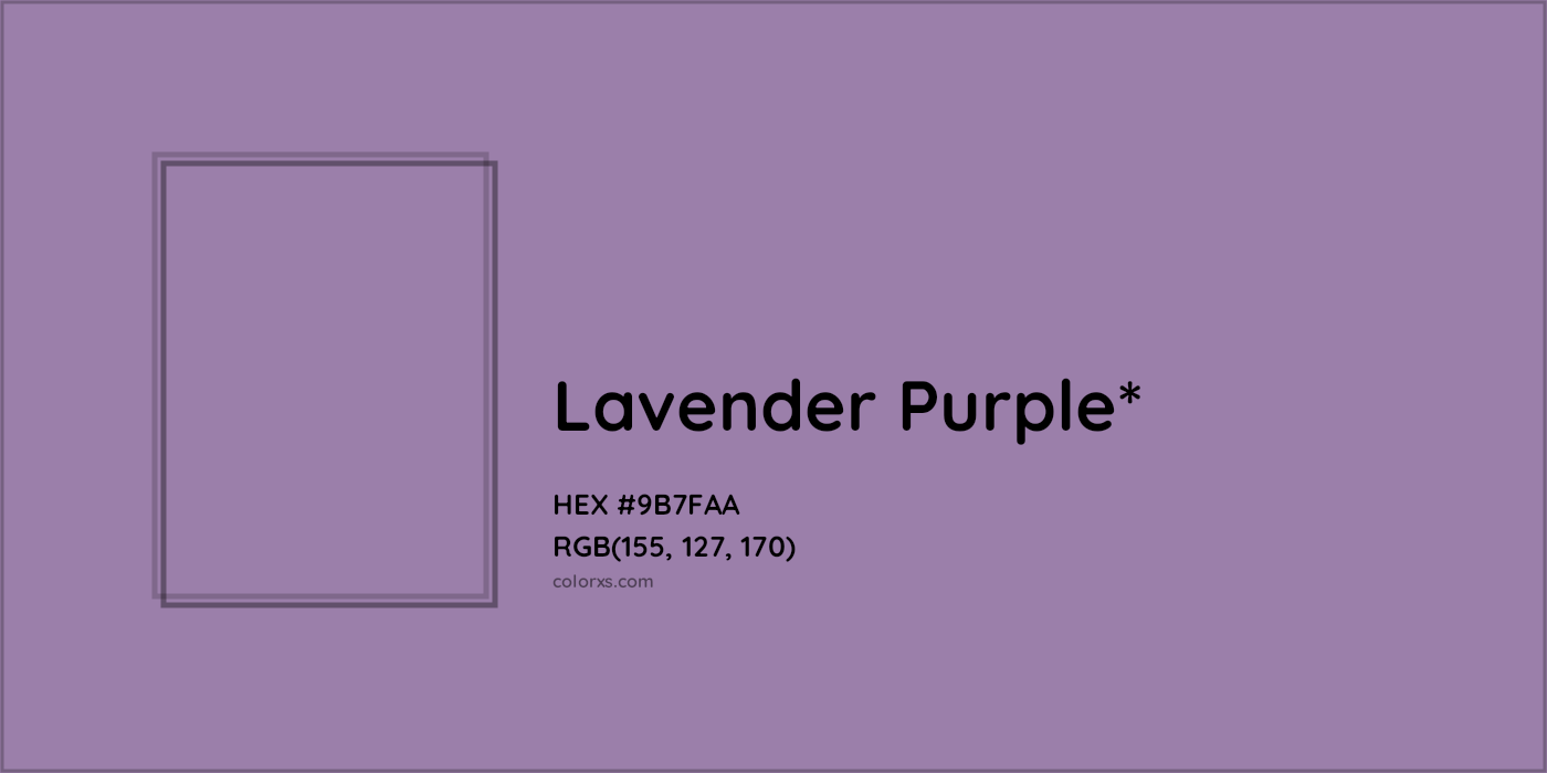 HEX #9B7FAA Color Name, Color Code, Palettes, Similar Paints, Images