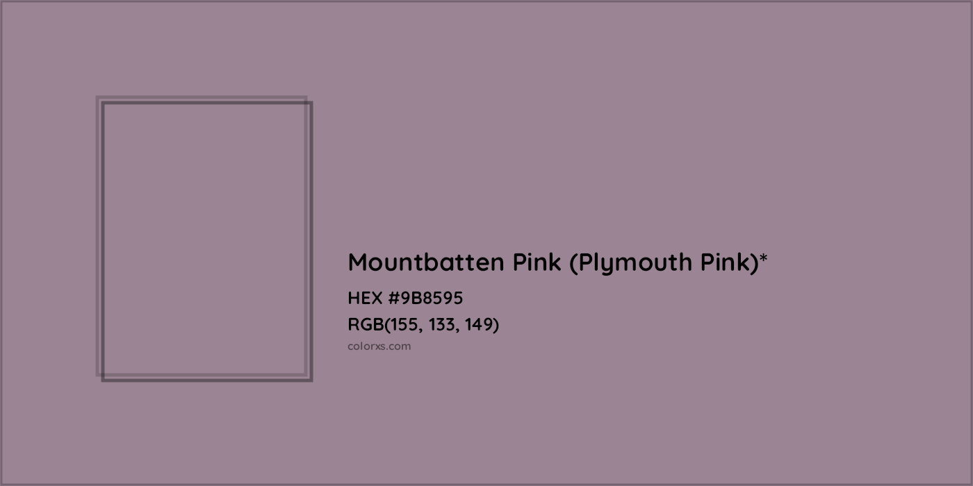 HEX #9B8595 Color Name, Color Code, Palettes, Similar Paints, Images