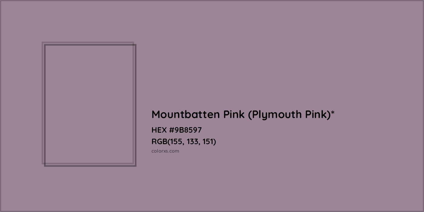 HEX #9B8597 Color Name, Color Code, Palettes, Similar Paints, Images