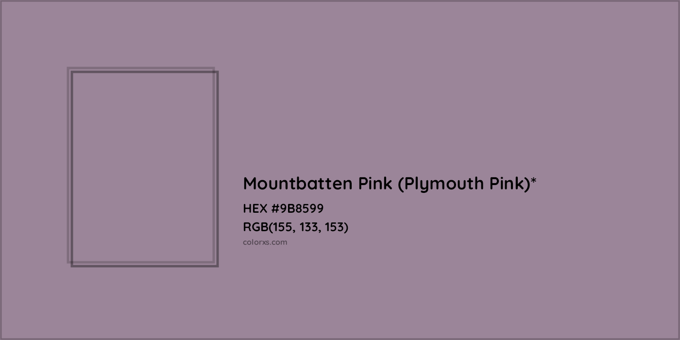 HEX #9B8599 Color Name, Color Code, Palettes, Similar Paints, Images