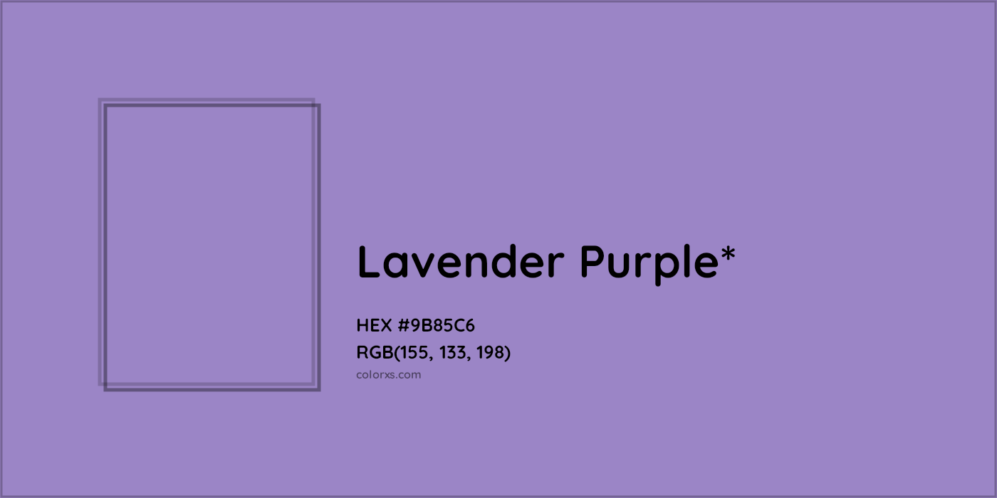 HEX #9B85C6 Color Name, Color Code, Palettes, Similar Paints, Images