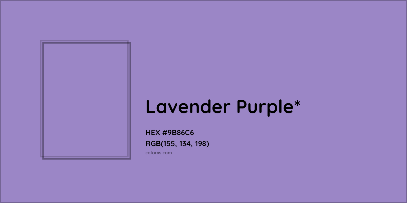 HEX #9B86C6 Color Name, Color Code, Palettes, Similar Paints, Images