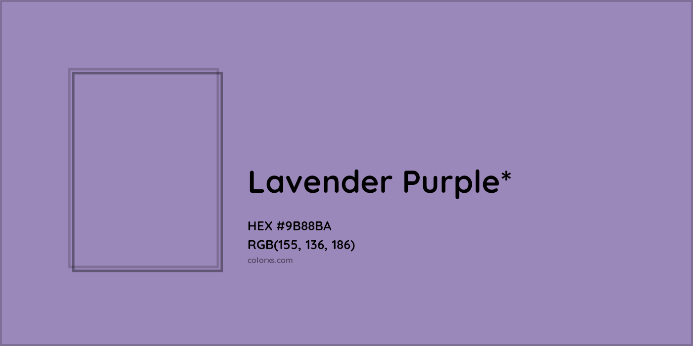HEX #9B88BA Color Name, Color Code, Palettes, Similar Paints, Images