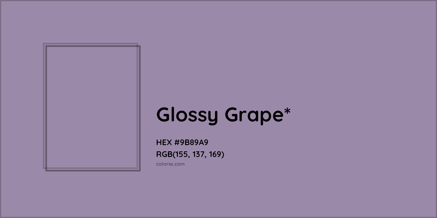 HEX #9B89A9 Color Name, Color Code, Palettes, Similar Paints, Images