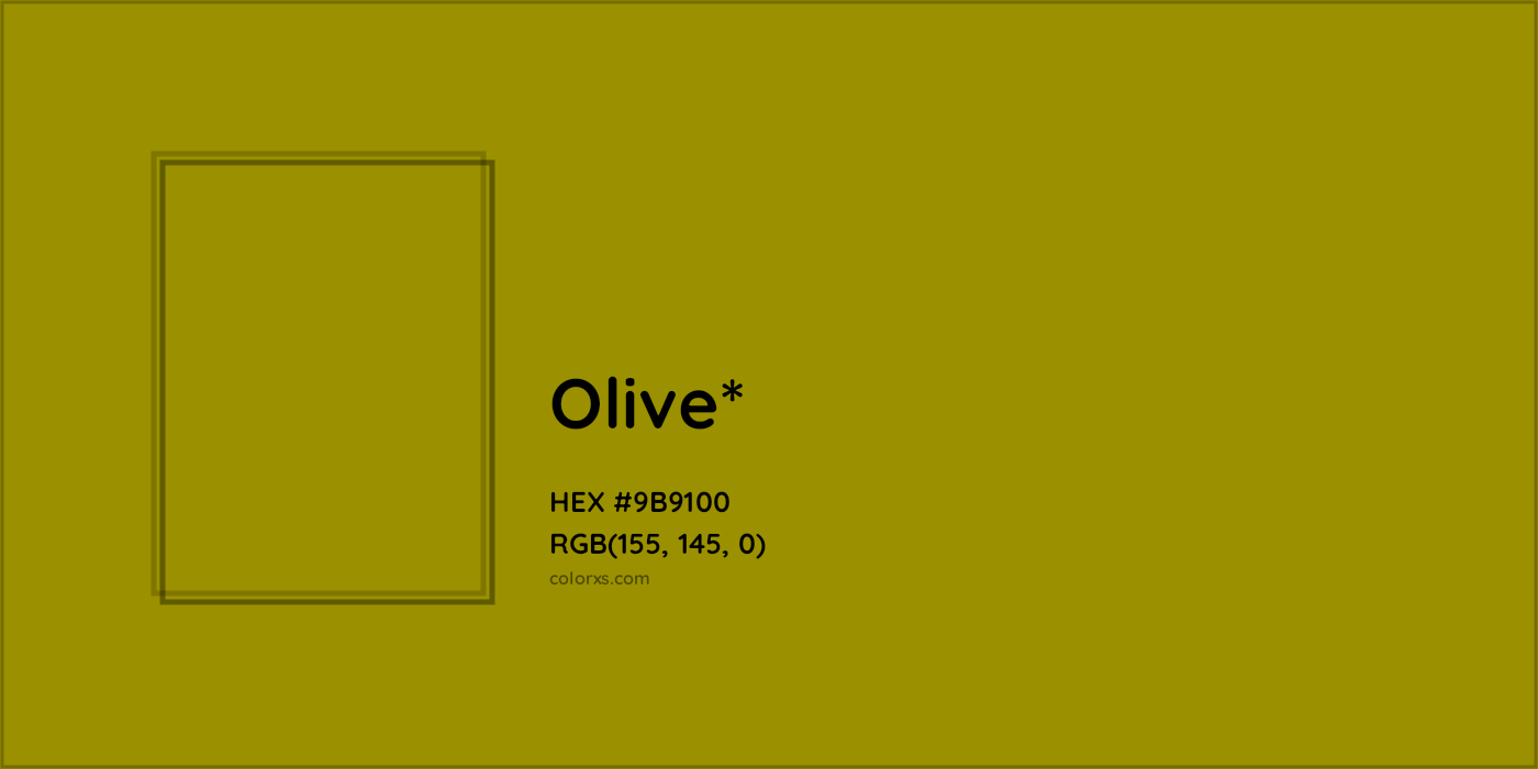 HEX #9B9100 Color Name, Color Code, Palettes, Similar Paints, Images