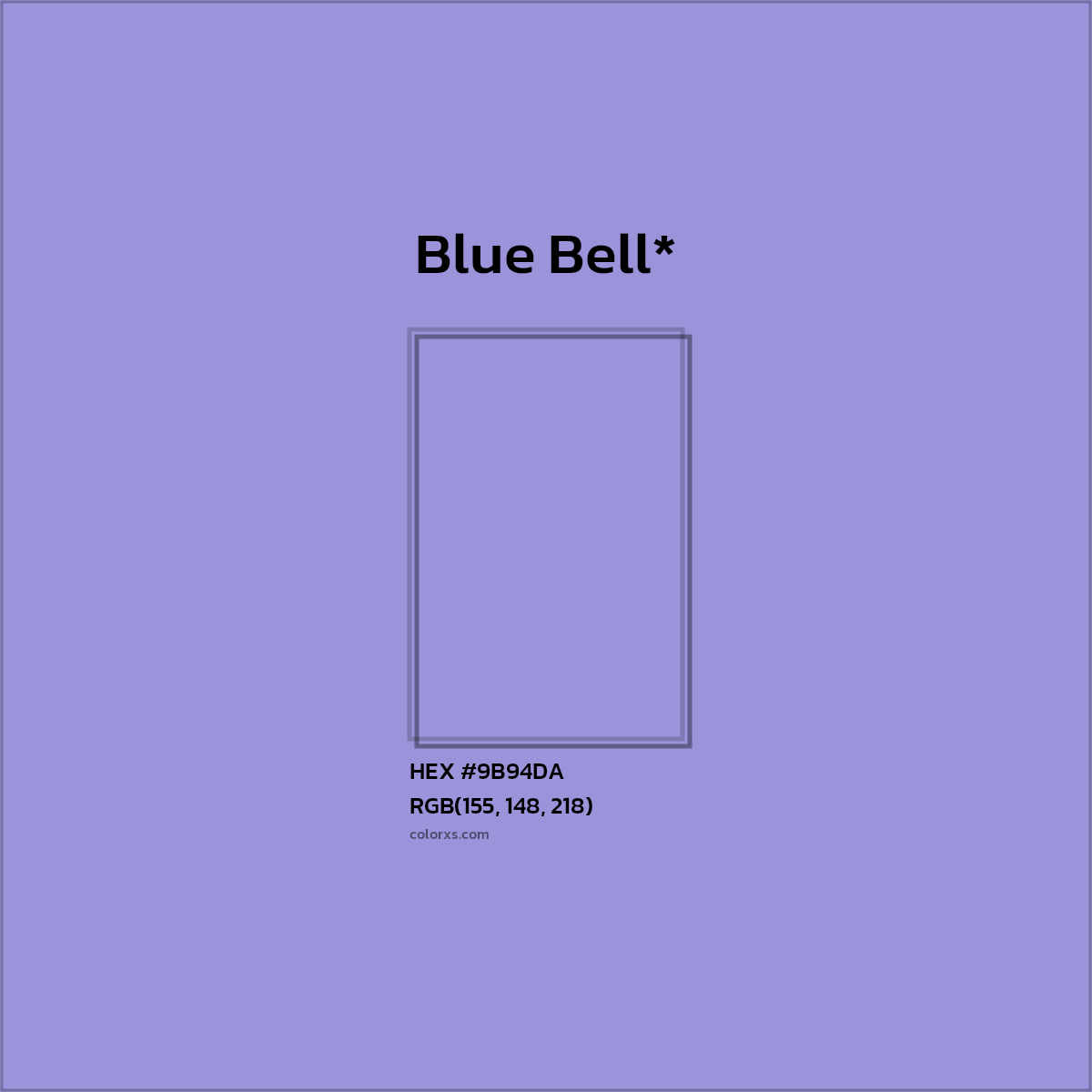 HEX #9B94DA Color Name, Color Code, Palettes, Similar Paints, Images