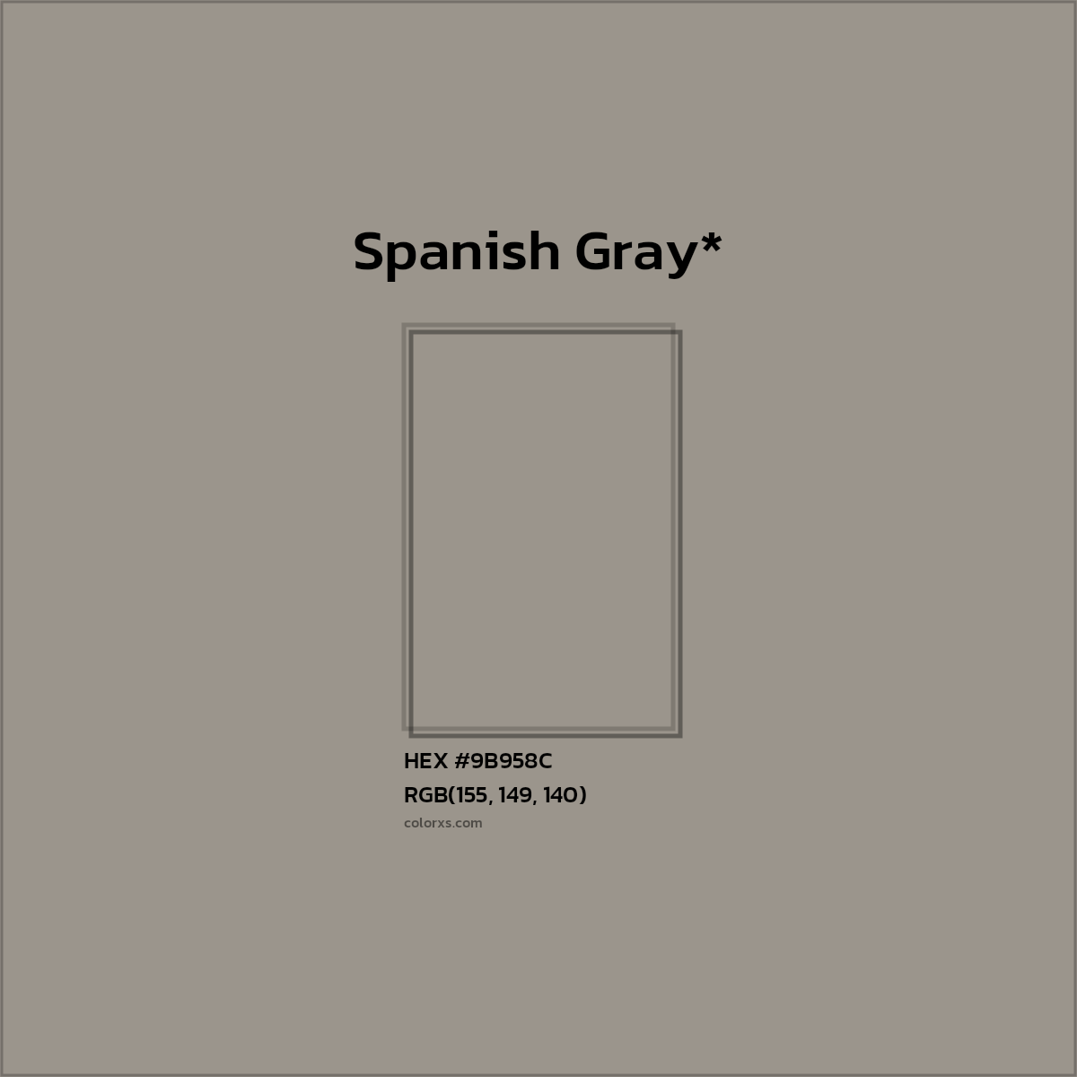 HEX #9B958C Color Name, Color Code, Palettes, Similar Paints, Images