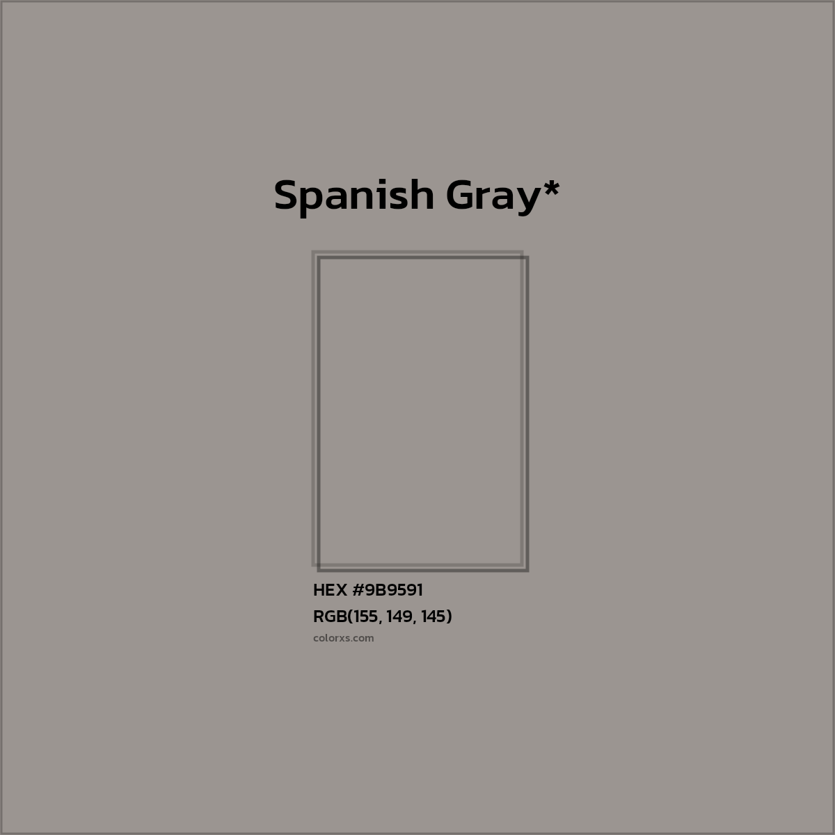 HEX #9B9591 Color Name, Color Code, Palettes, Similar Paints, Images