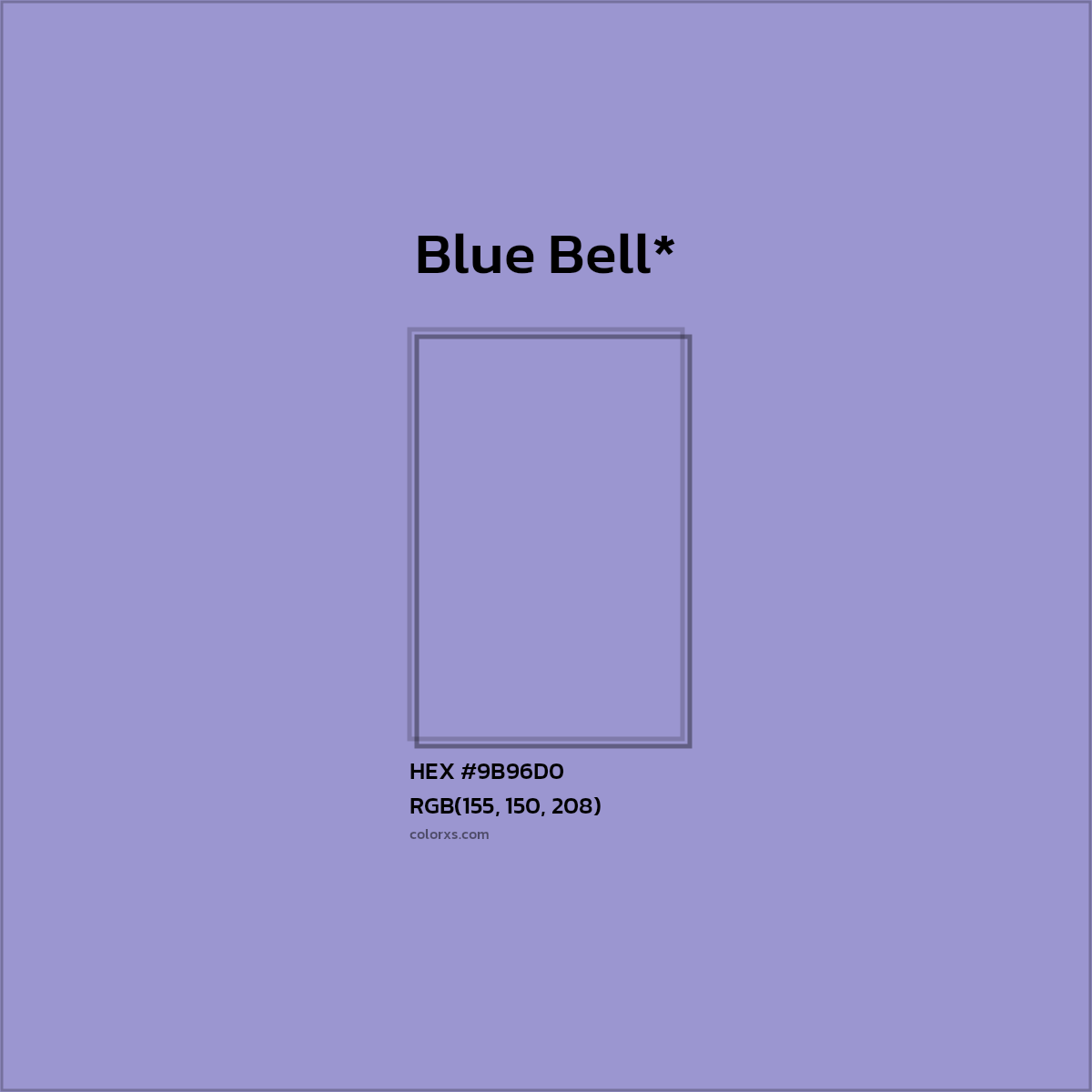 HEX #9B96D0 Color Name, Color Code, Palettes, Similar Paints, Images