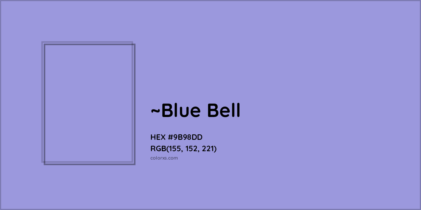 HEX #9B98DD Color Name, Color Code, Palettes, Similar Paints, Images