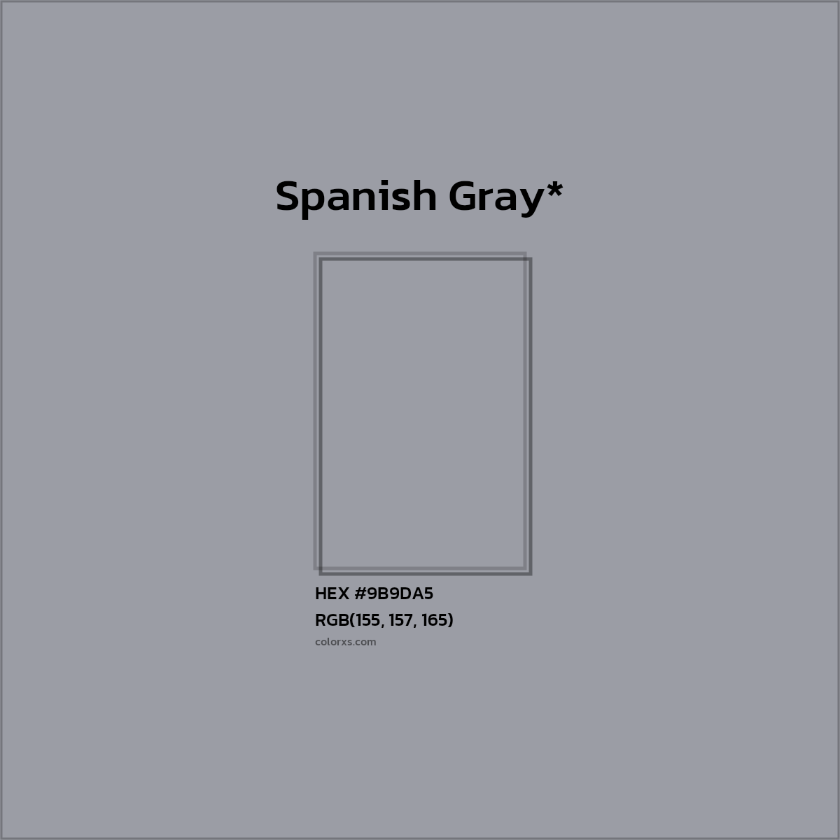 HEX #9B9DA5 Color Name, Color Code, Palettes, Similar Paints, Images