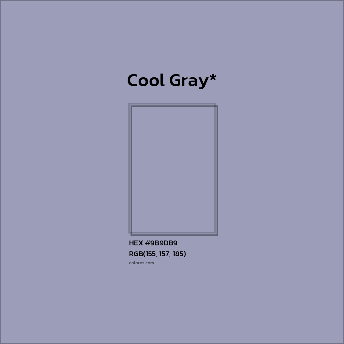 HEX #9B9DB9 Color Name, Color Code, Palettes, Similar Paints, Images