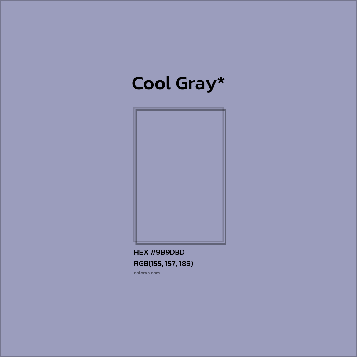 HEX #9B9DBD Color Name, Color Code, Palettes, Similar Paints, Images