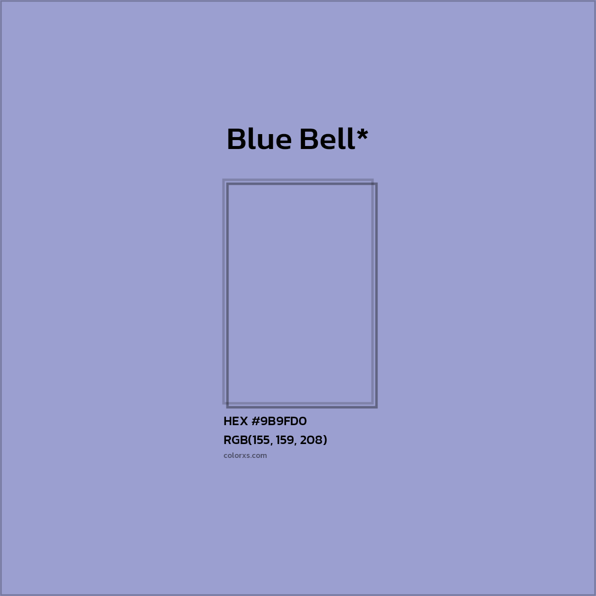 HEX #9B9FD0 Color Name, Color Code, Palettes, Similar Paints, Images