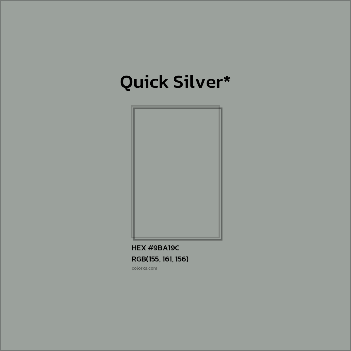 HEX #9BA19C Color Name, Color Code, Palettes, Similar Paints, Images
