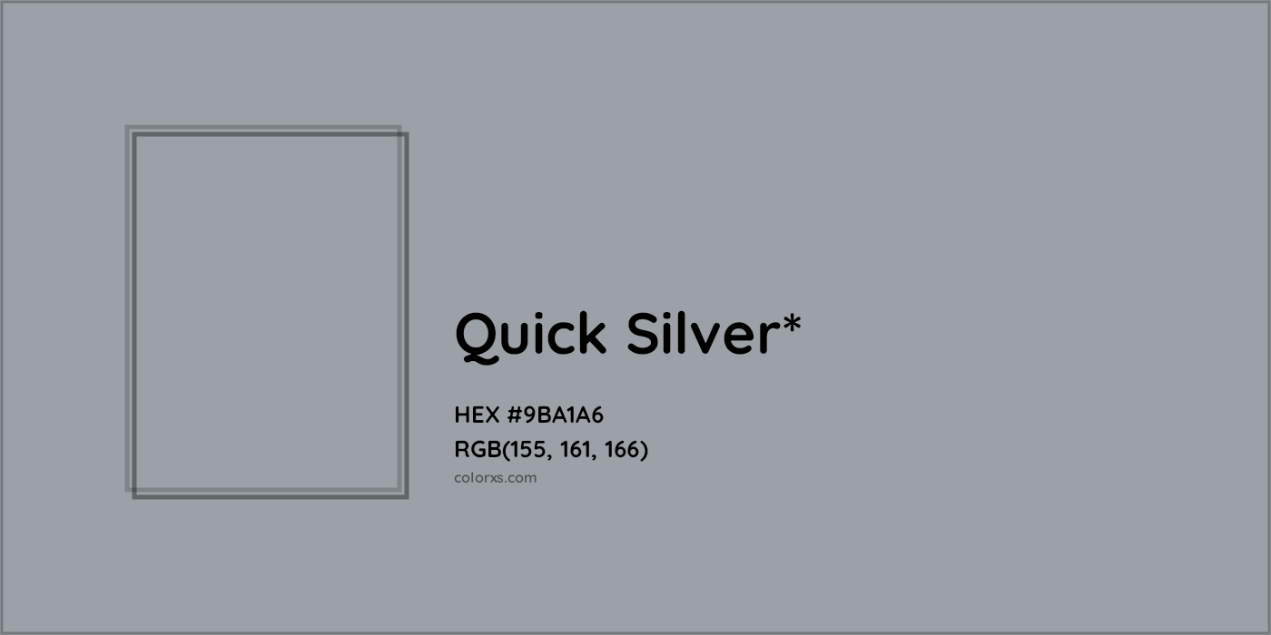 HEX #9BA1A6 Color Name, Color Code, Palettes, Similar Paints, Images