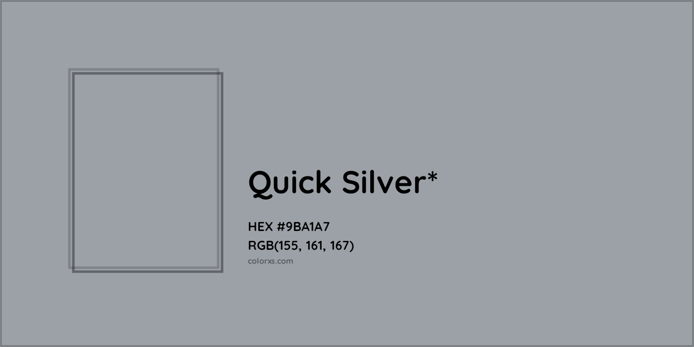 HEX #9BA1A7 Color Name, Color Code, Palettes, Similar Paints, Images