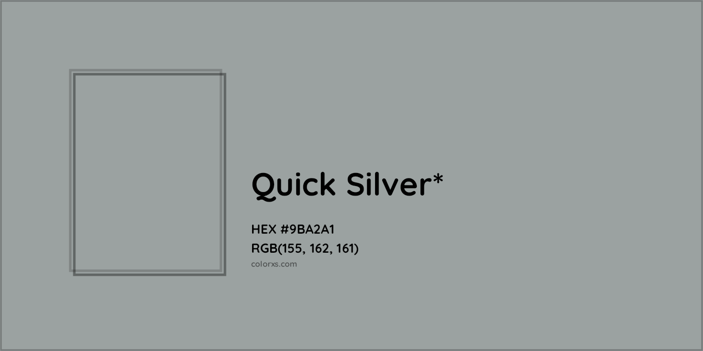 HEX #9BA2A1 Color Name, Color Code, Palettes, Similar Paints, Images