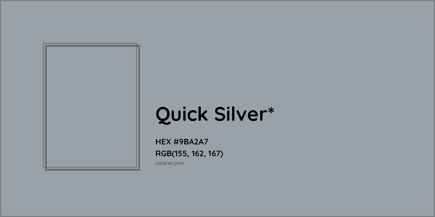 HEX #9BA2A7 Color Name, Color Code, Palettes, Similar Paints, Images