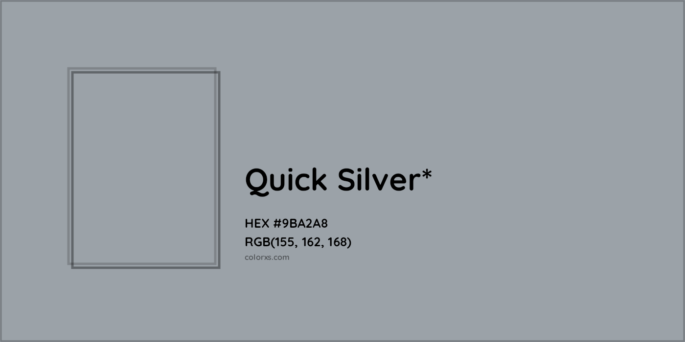 HEX #9BA2A8 Color Name, Color Code, Palettes, Similar Paints, Images