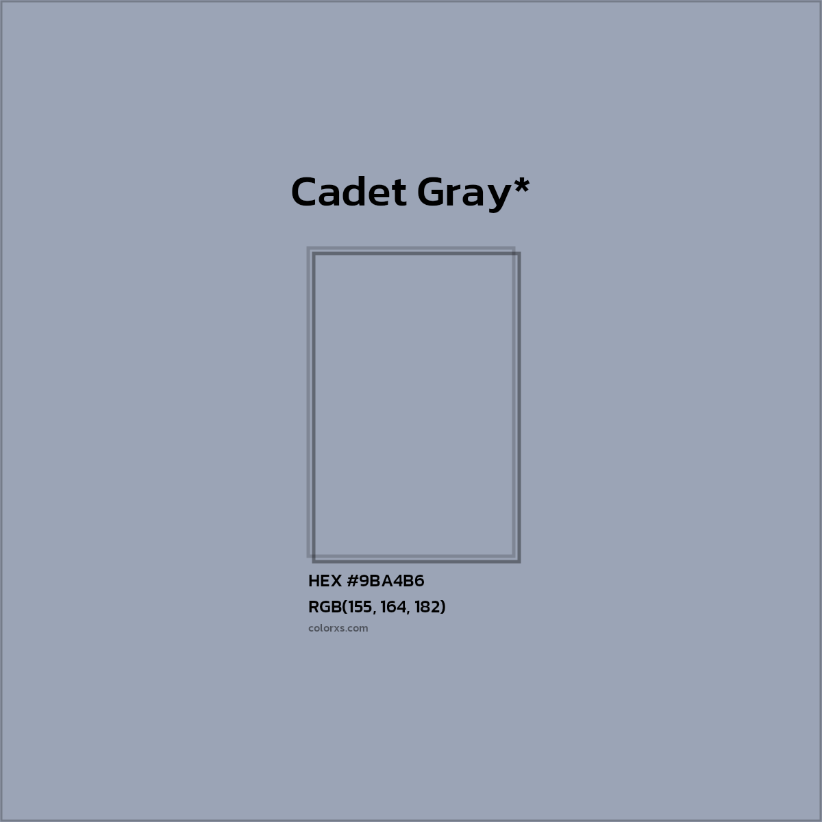 HEX #9BA4B6 Color Name, Color Code, Palettes, Similar Paints, Images
