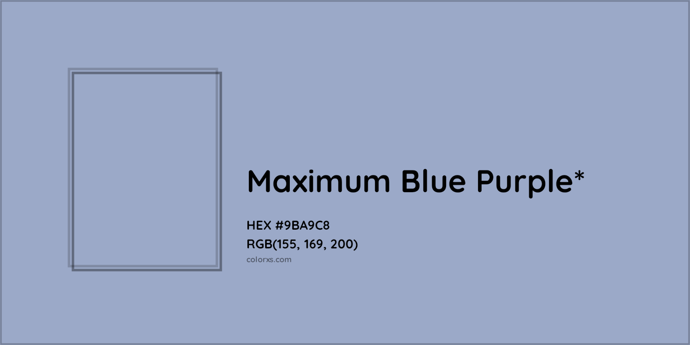 HEX #9BA9C8 Color Name, Color Code, Palettes, Similar Paints, Images