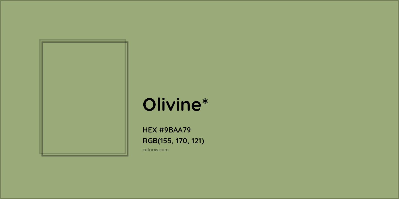 HEX #9BAA79 Color Name, Color Code, Palettes, Similar Paints, Images