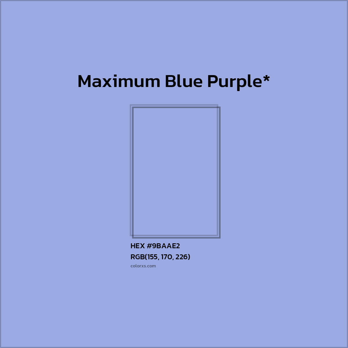 HEX #9BAAE2 Color Name, Color Code, Palettes, Similar Paints, Images
