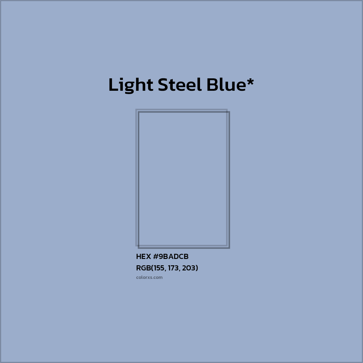 HEX #9BADCB Color Name, Color Code, Palettes, Similar Paints, Images