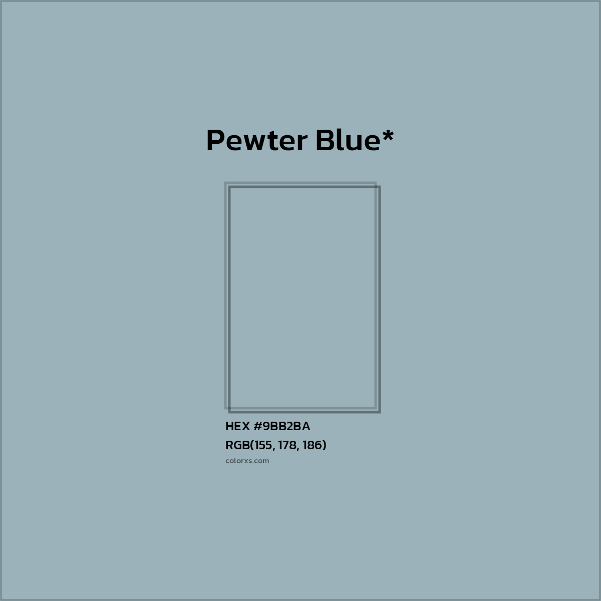 HEX #9BB2BA Color Name, Color Code, Palettes, Similar Paints, Images