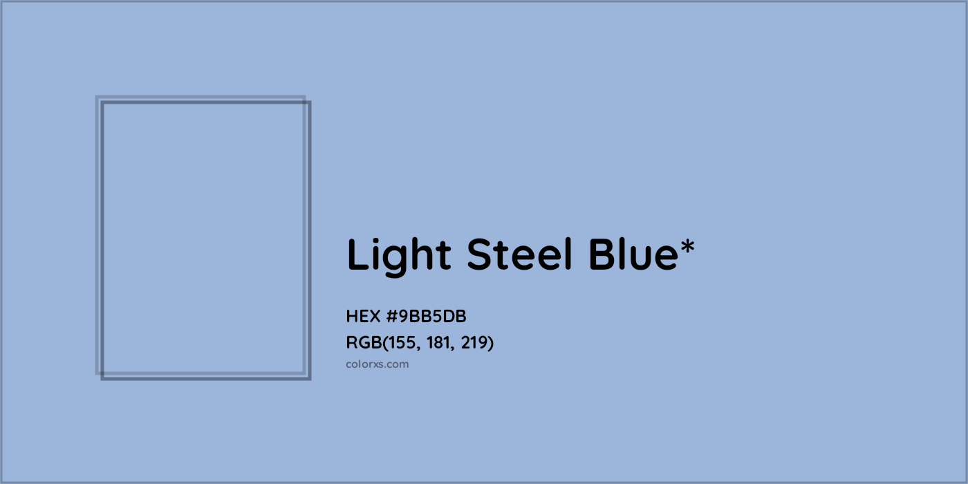 HEX #9BB5DB Color Name, Color Code, Palettes, Similar Paints, Images
