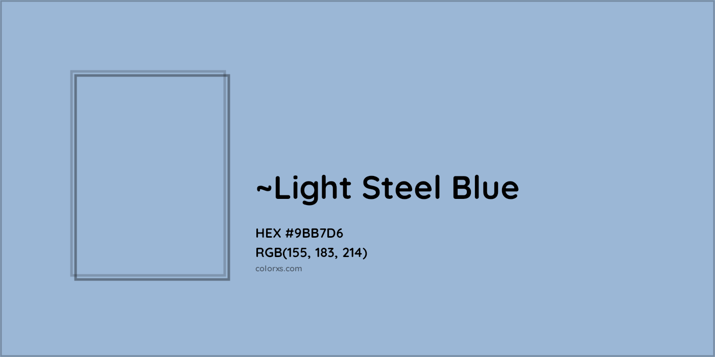 HEX #9BB7D6 Color Name, Color Code, Palettes, Similar Paints, Images
