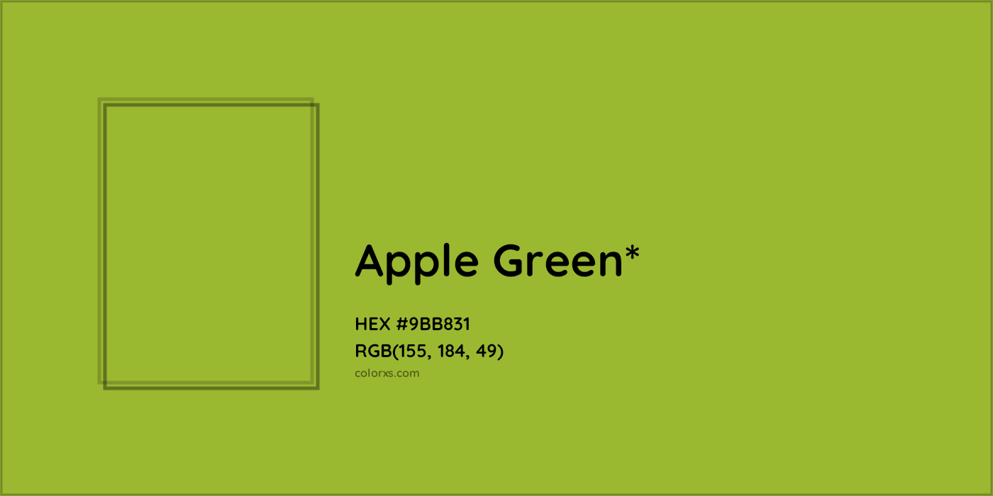 HEX #9BB831 Color Name, Color Code, Palettes, Similar Paints, Images